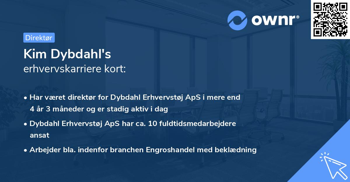 Kim Dybdahl's erhvervskarriere kort