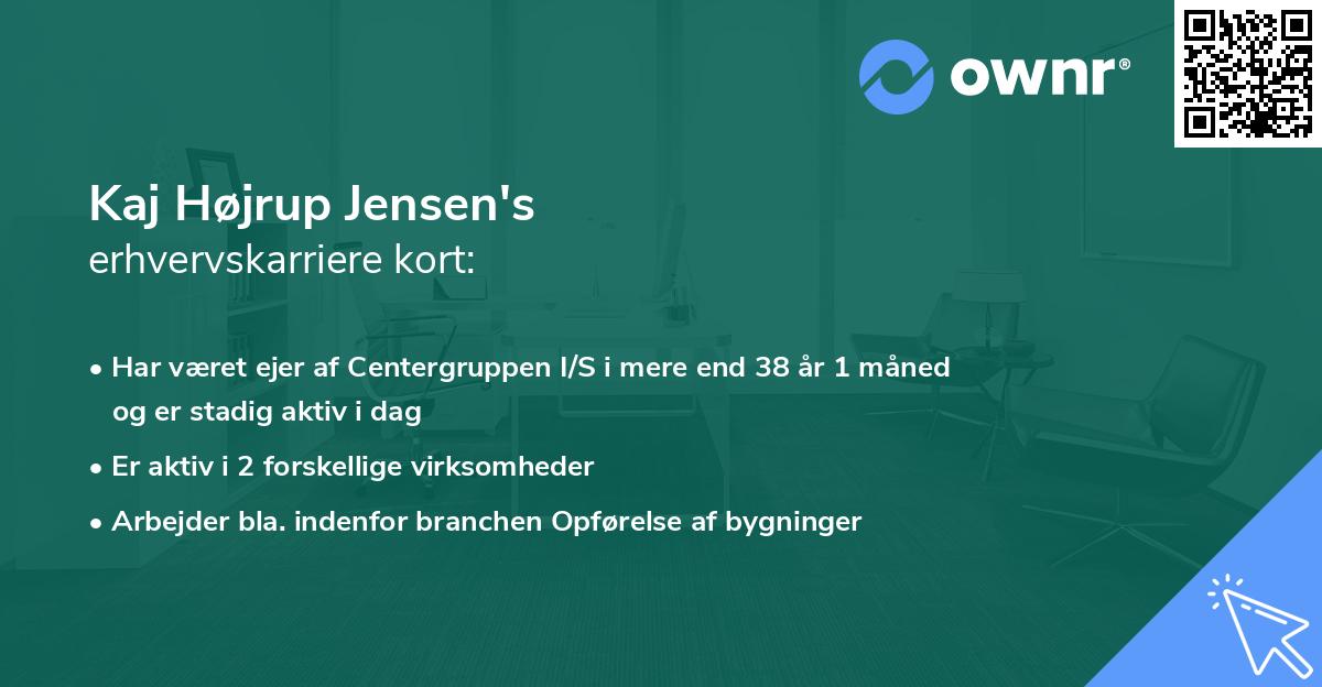 Kaj Højrup Jensen's erhvervskarriere kort
