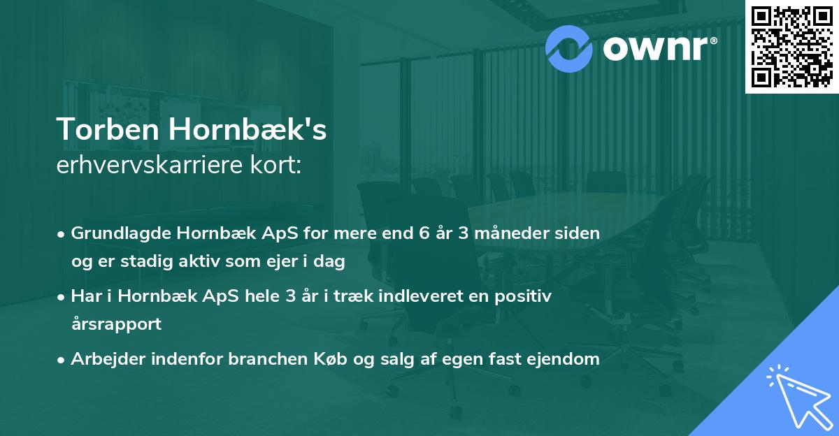 Torben Hornbæk's erhvervskarriere kort