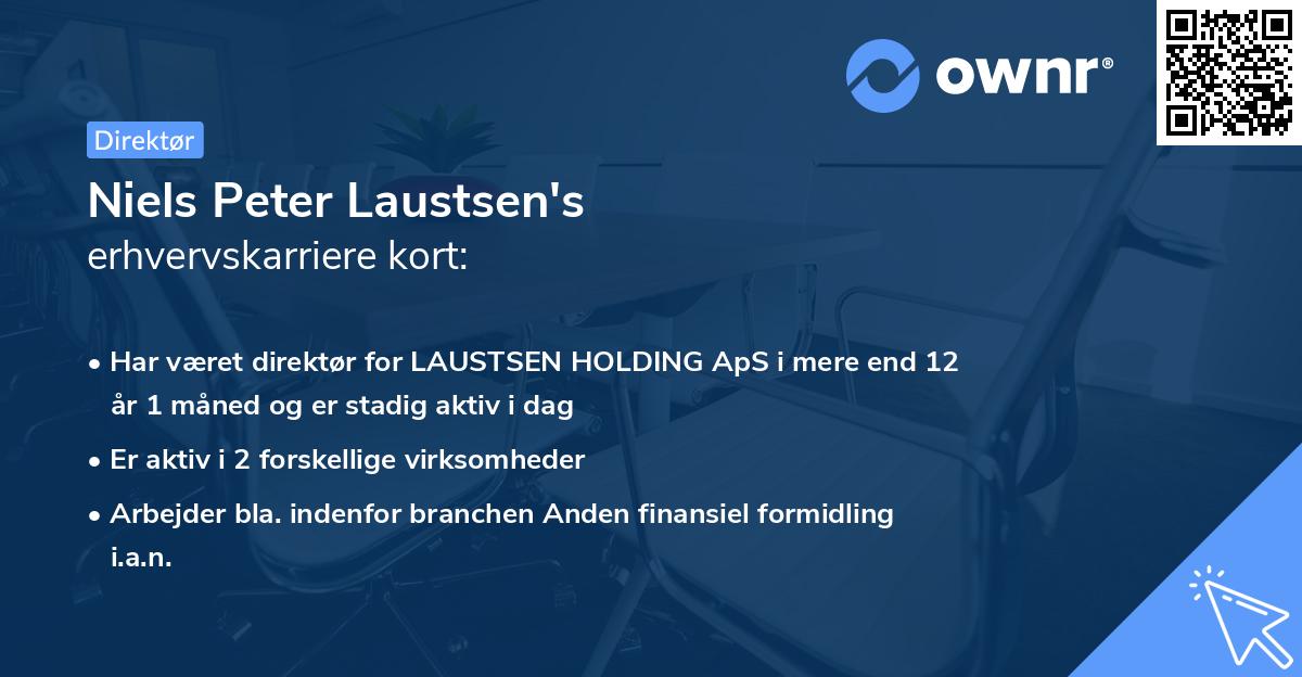 Niels Peter Laustsen's erhvervskarriere kort