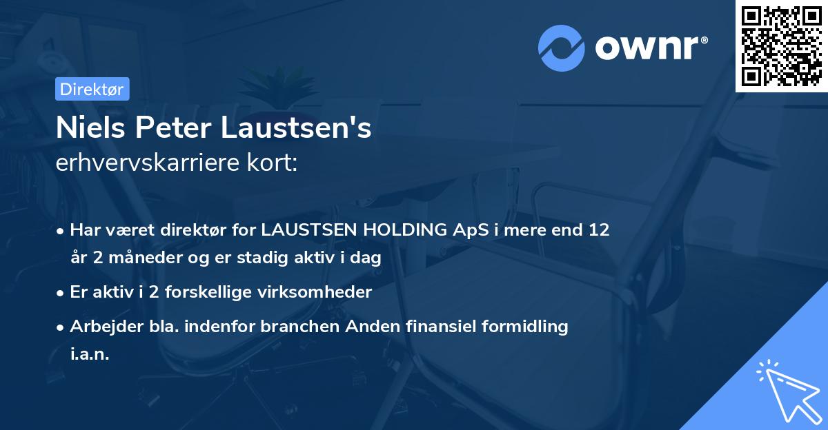 Niels Peter Laustsen's erhvervskarriere kort