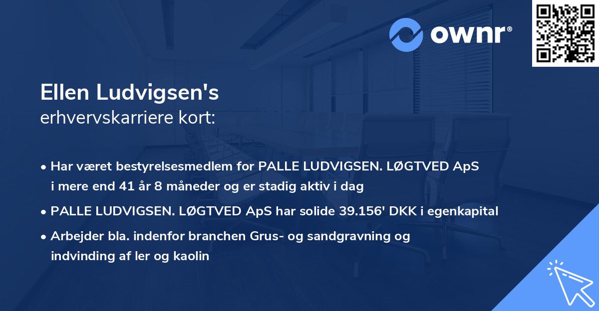 Ellen Ludvigsen's erhvervskarriere kort