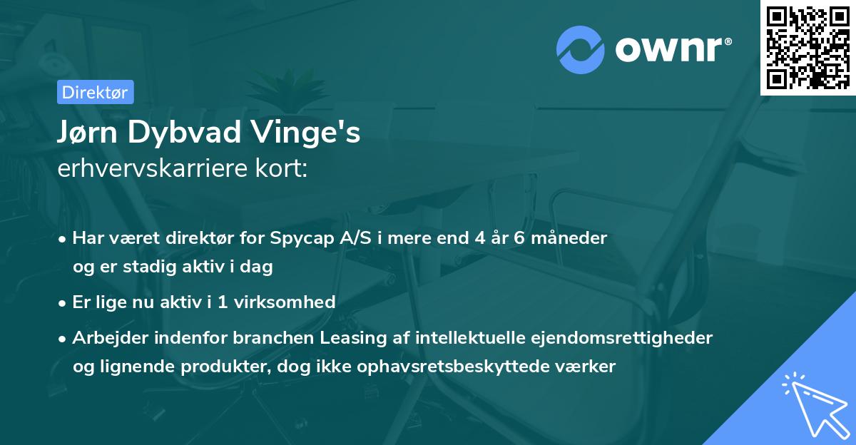 Jørn Dybvad Vinge's erhvervskarriere kort