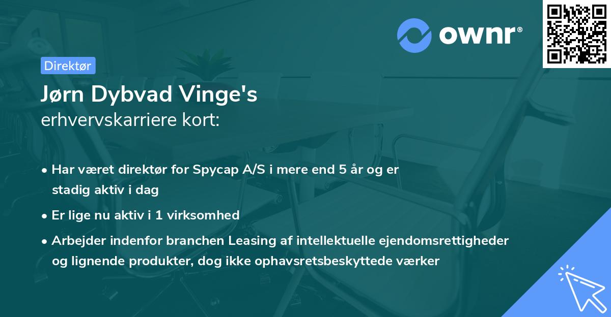 Jørn Dybvad Vinge's erhvervskarriere kort
