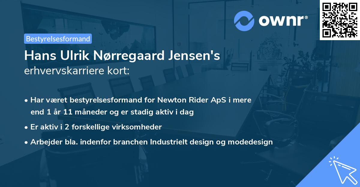 Hans Ulrik Nørregaard Jensen's erhvervskarriere kort