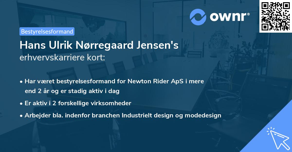 Hans Ulrik Nørregaard Jensen's erhvervskarriere kort
