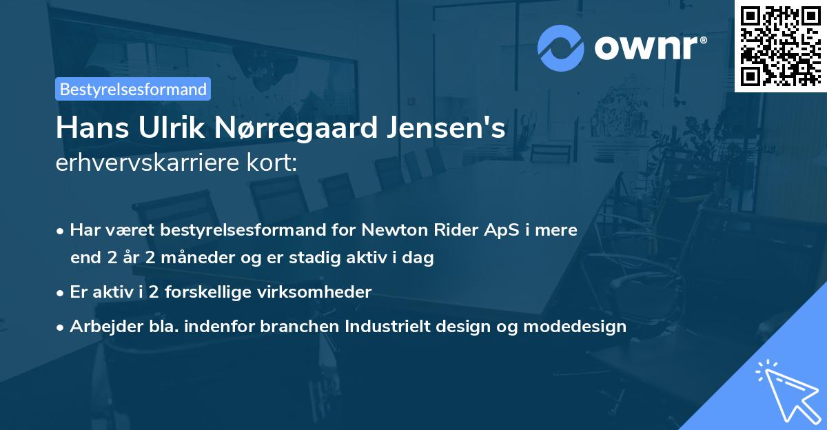 Hans Ulrik Nørregaard Jensen's erhvervskarriere kort