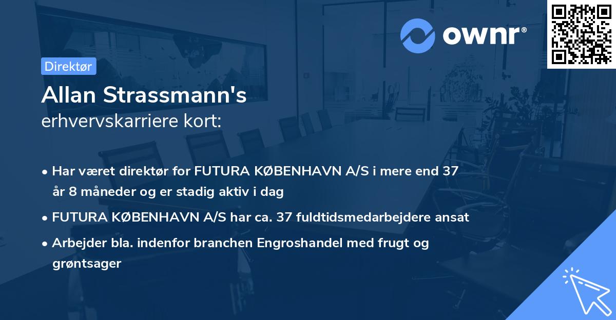 Allan Strassmann's erhvervskarriere kort