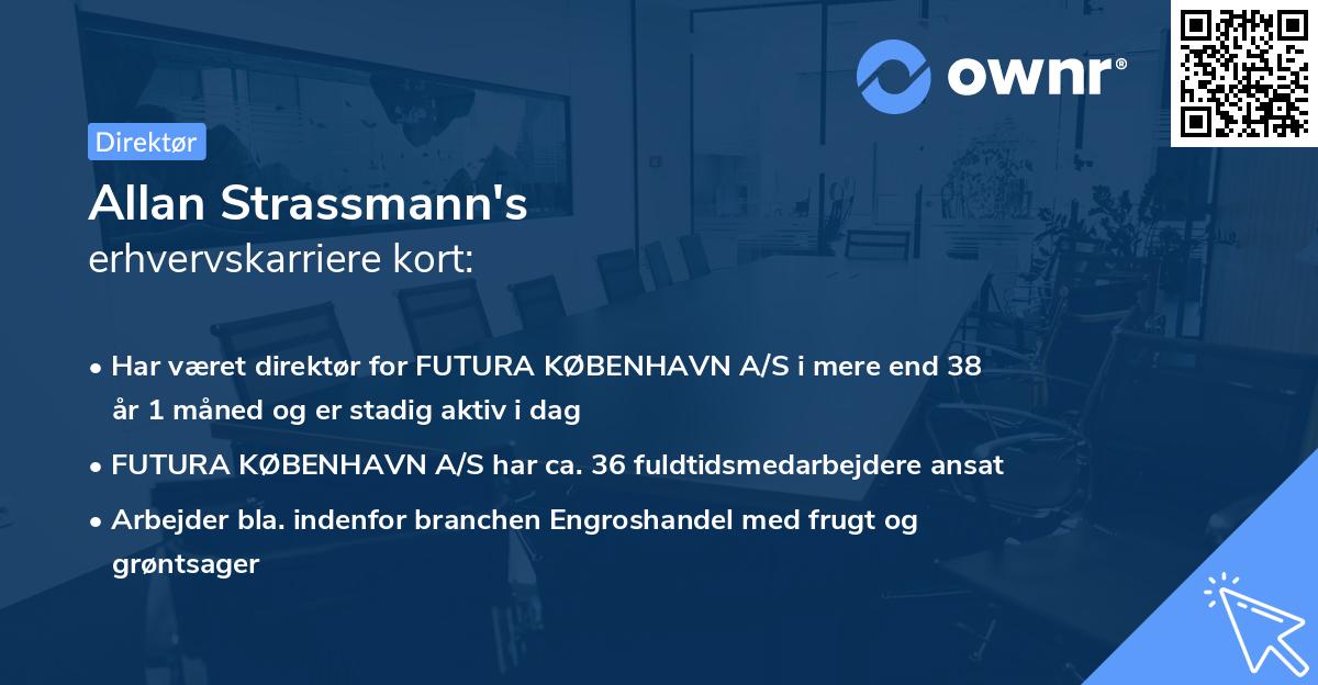 Allan Strassmann's erhvervskarriere kort