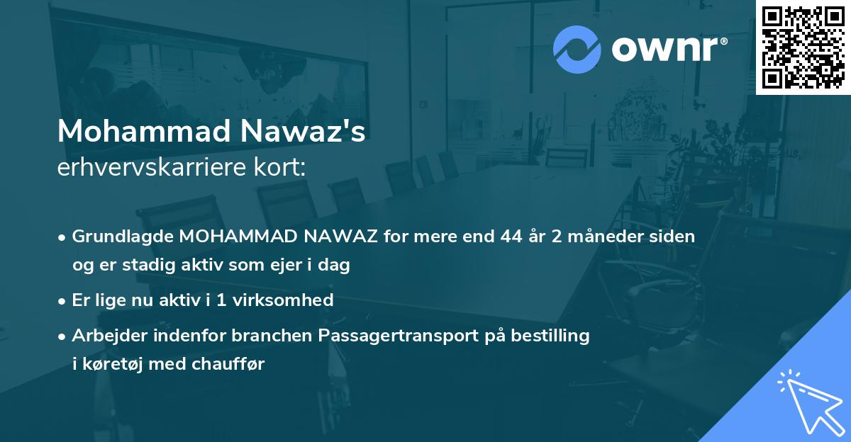 Mohammad Nawaz's erhvervskarriere kort