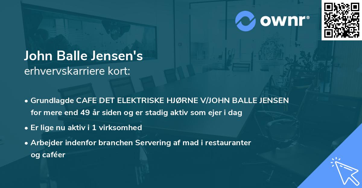John Balle Jensen's erhvervskarriere kort