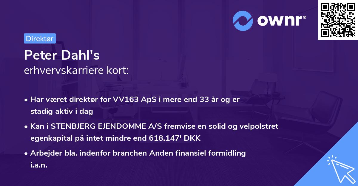 Peter Dahl's erhvervskarriere kort