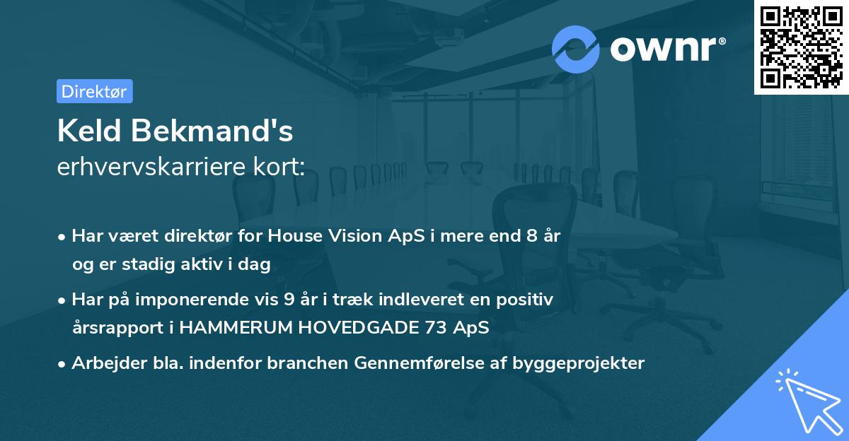 Keld Bekmand's erhvervskarriere kort