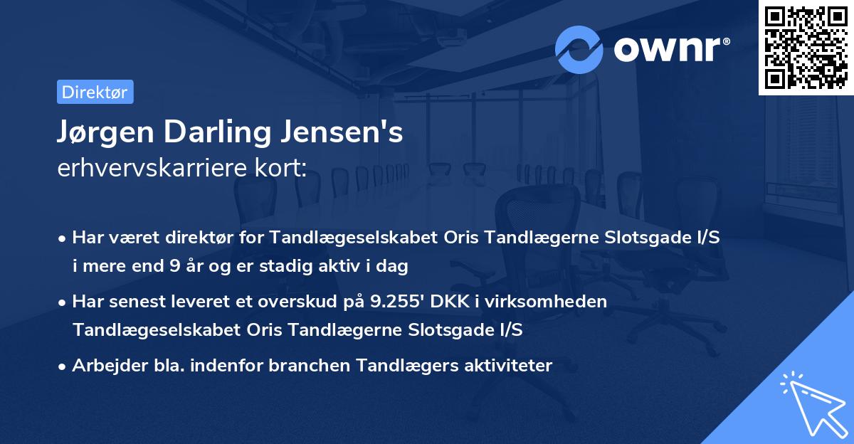Jørgen Darling Jensen's erhvervskarriere kort