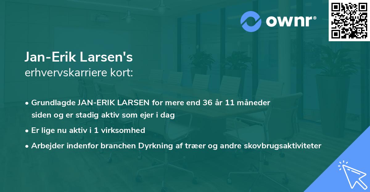 Jan-Erik Larsen's erhvervskarriere kort