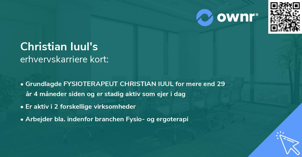 Christian Iuul's erhvervskarriere kort