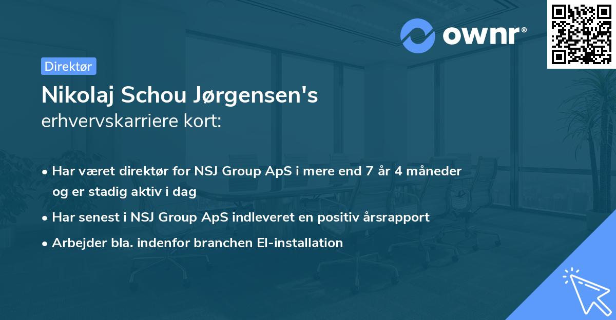 Nikolaj Schou Jørgensen's erhvervskarriere kort