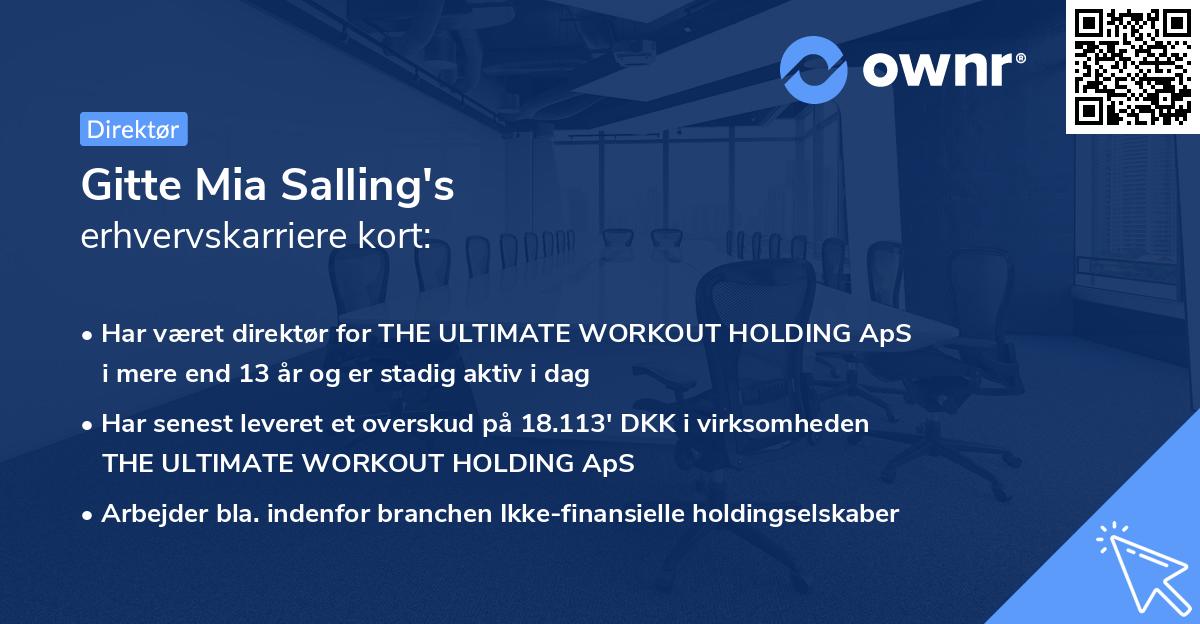 Gitte Mia Salling's erhvervskarriere kort