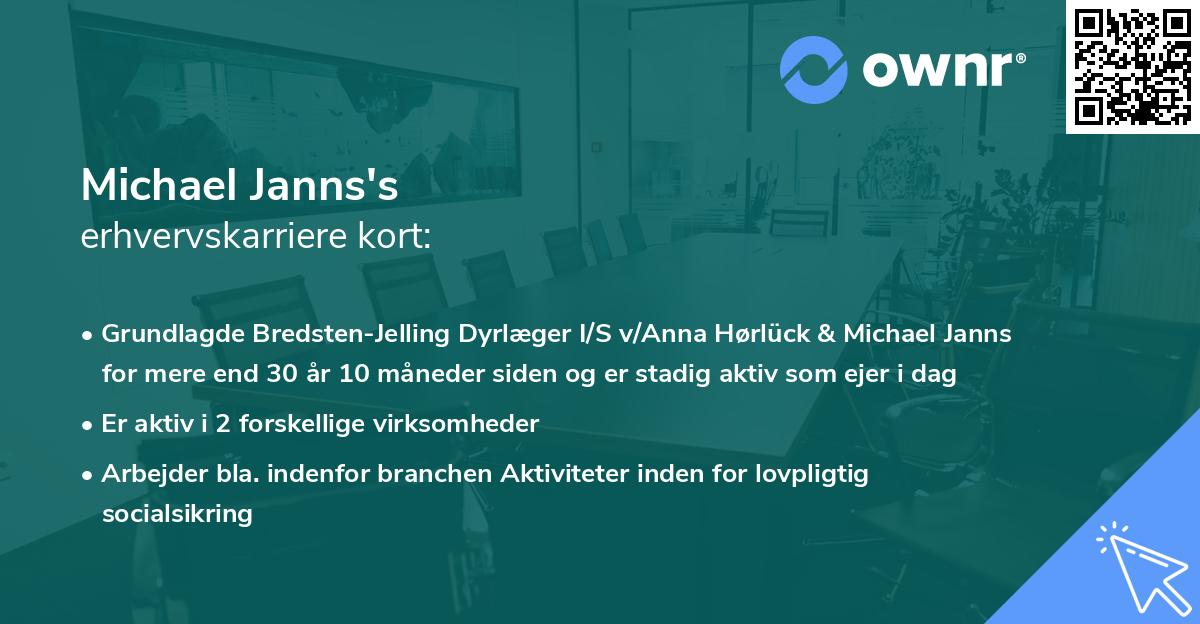 Michael Janns's erhvervskarriere kort