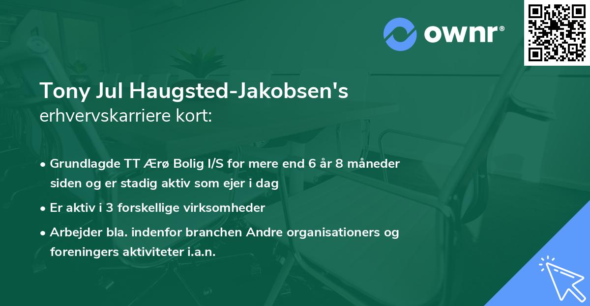 Tony Jul Haugsted-Jakobsen's erhvervskarriere kort