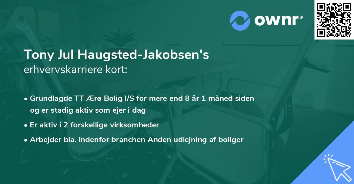 Tony Jul Haugsted-Jakobsen's erhvervskarriere kort