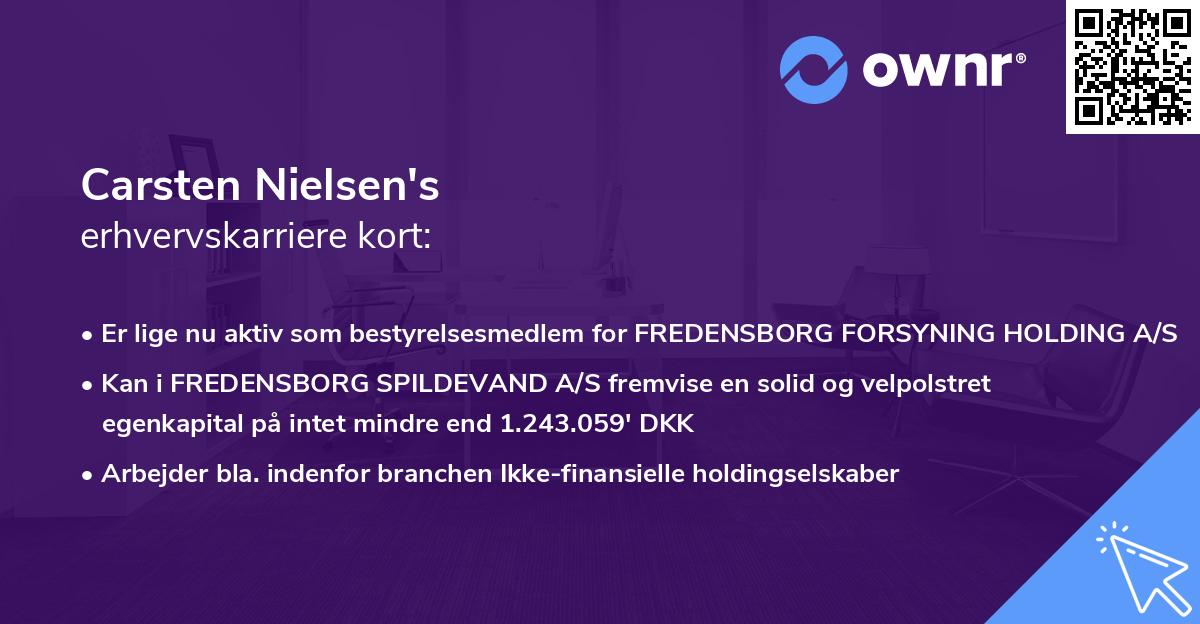 Carsten Nielsen's erhvervskarriere kort