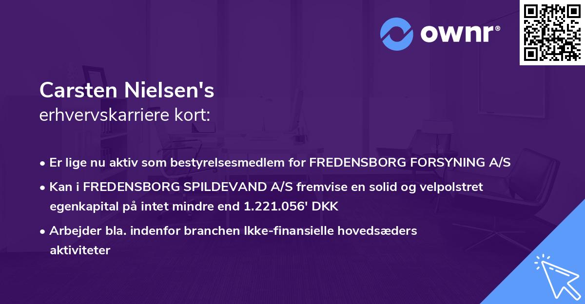 Carsten Nielsen's erhvervskarriere kort