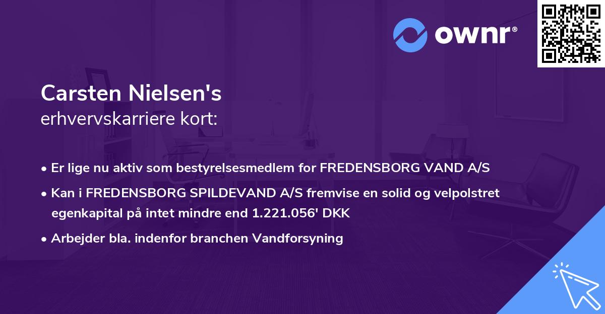 Carsten Nielsen's erhvervskarriere kort