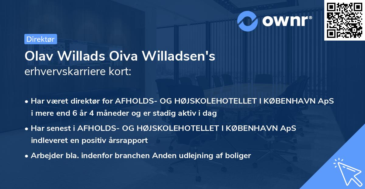 Olav Willads Oiva Willadsen's erhvervskarriere kort
