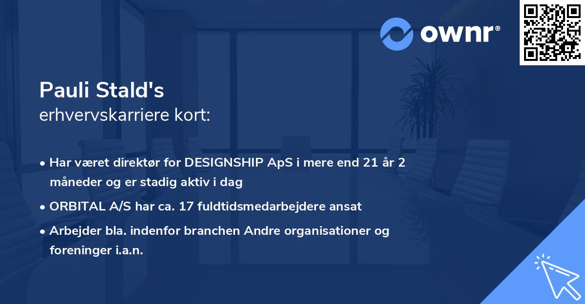Pauli Stald's erhvervskarriere kort
