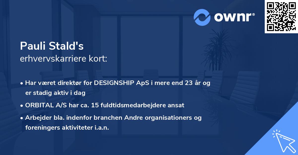 Pauli Stald's erhvervskarriere kort