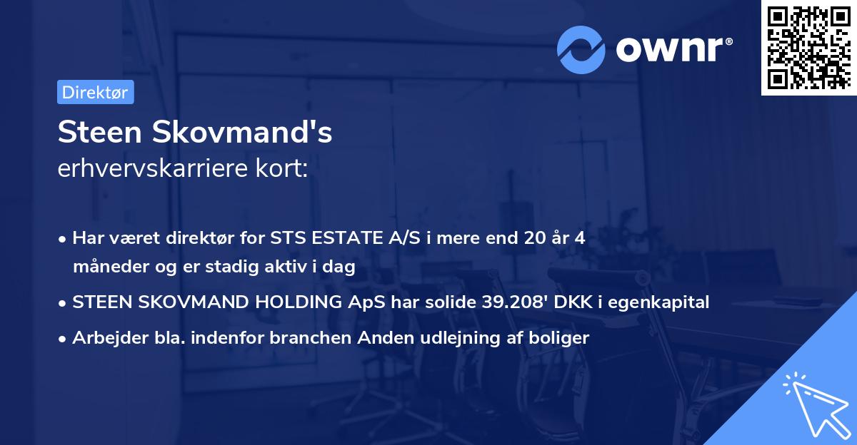 Steen Skovmand's erhvervskarriere kort