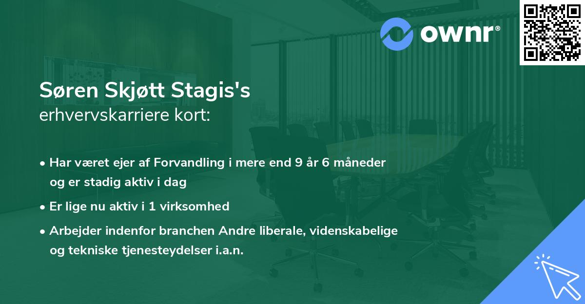 Søren Skjøtt Stagis's erhvervskarriere kort