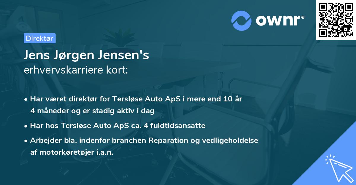 Jens Jørgen Jensen's erhvervskarriere kort