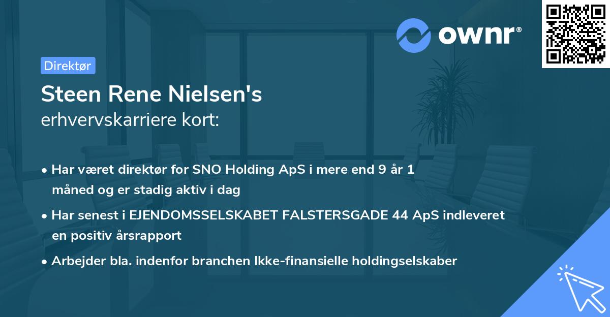 Steen Rene Nielsen's erhvervskarriere kort