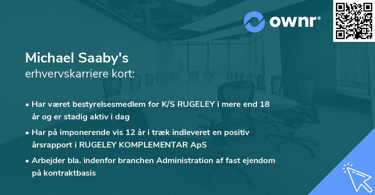 Michael Saaby's erhvervskarriere kort