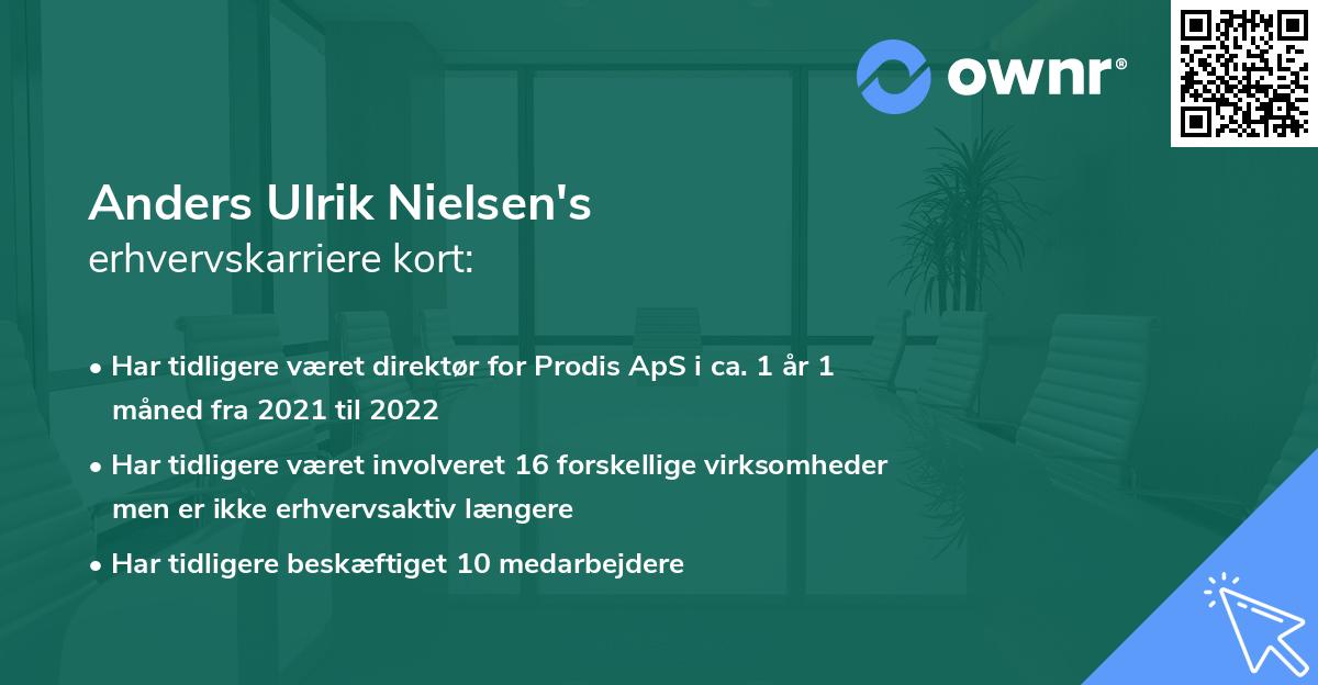 Anders Ulrik Nielsen's erhvervskarriere kort