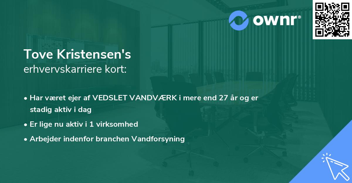 Tove Kristensen's erhvervskarriere kort