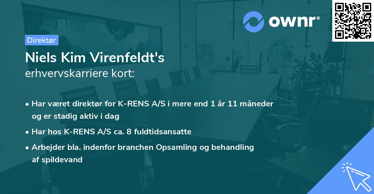 Niels Kim Virenfeldt's erhvervskarriere kort