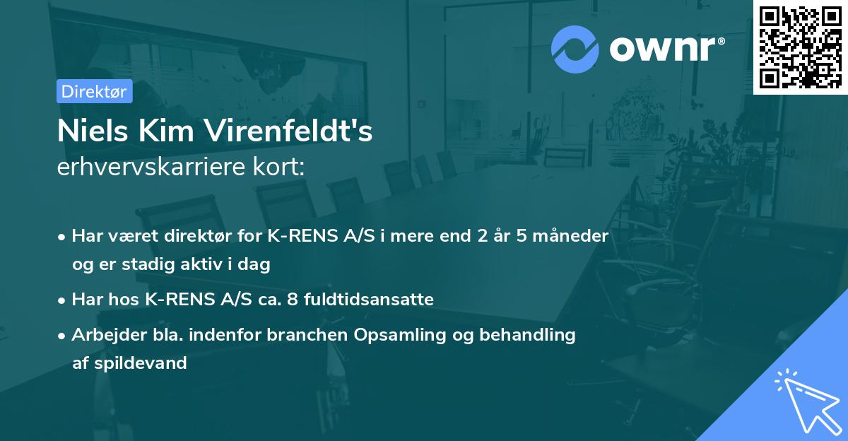 Niels Kim Virenfeldt's erhvervskarriere kort