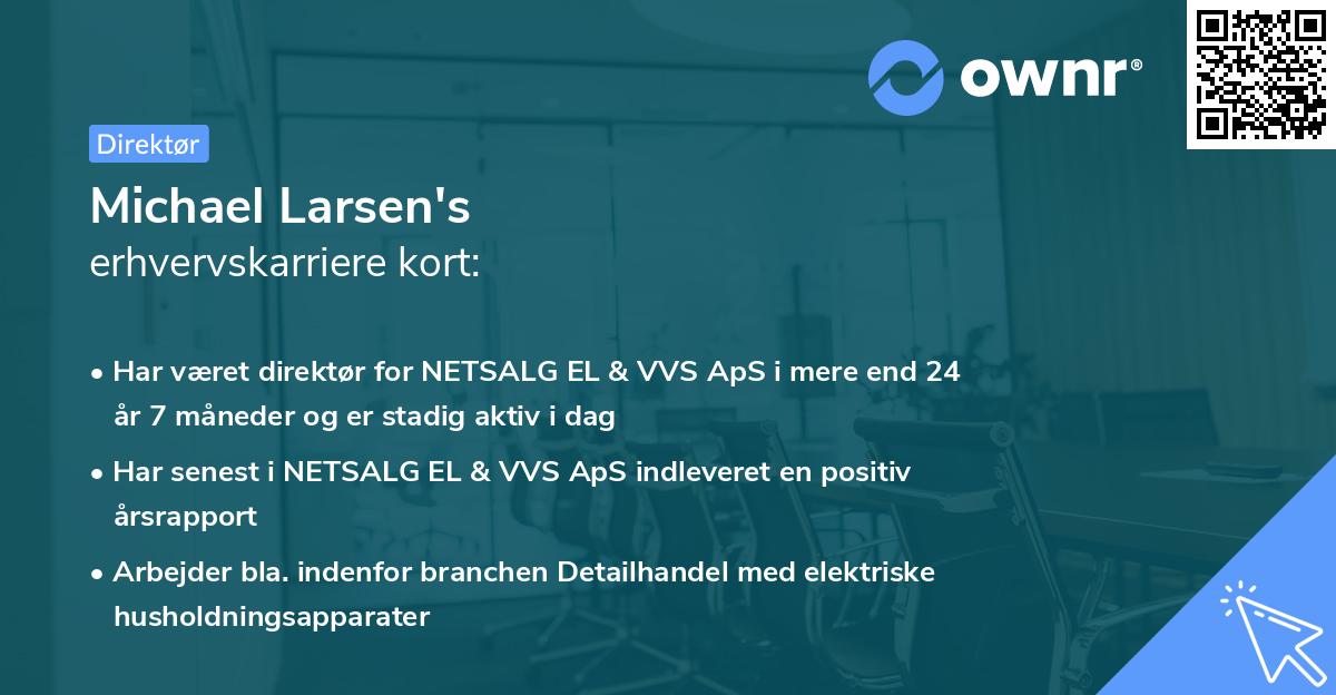 Michael Larsen's erhvervskarriere kort