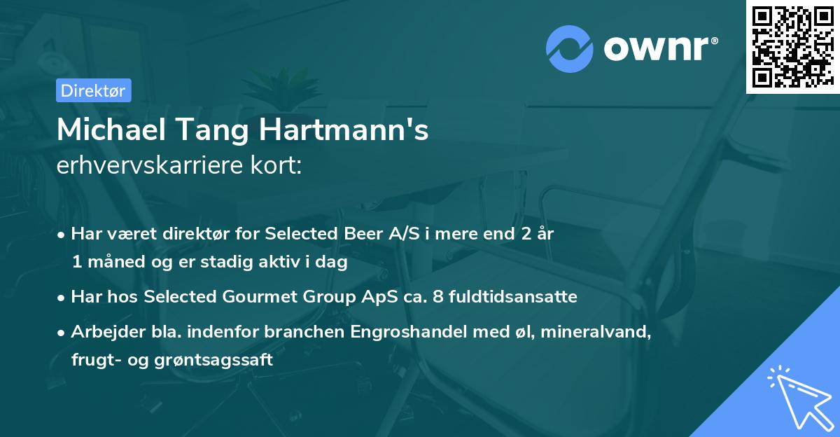 Michael Tang Hartmann's erhvervskarriere kort