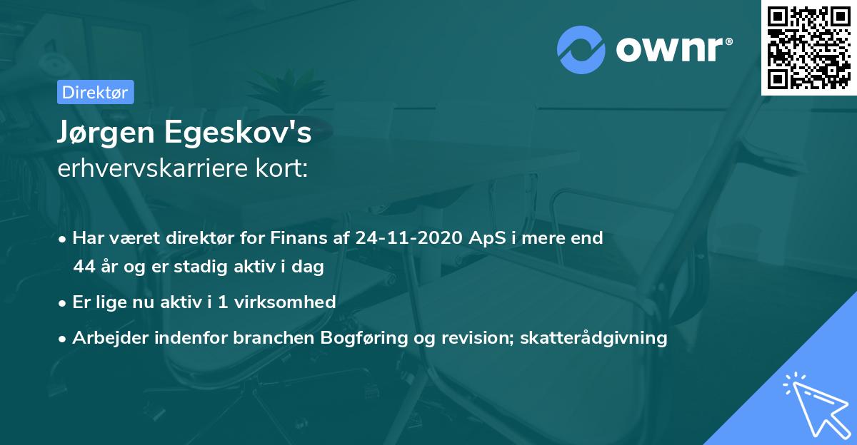 Jørgen Egeskov's erhvervskarriere kort