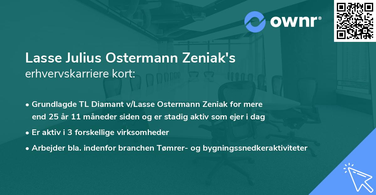 Lasse Julius Ostermann Zeniak's erhvervskarriere kort