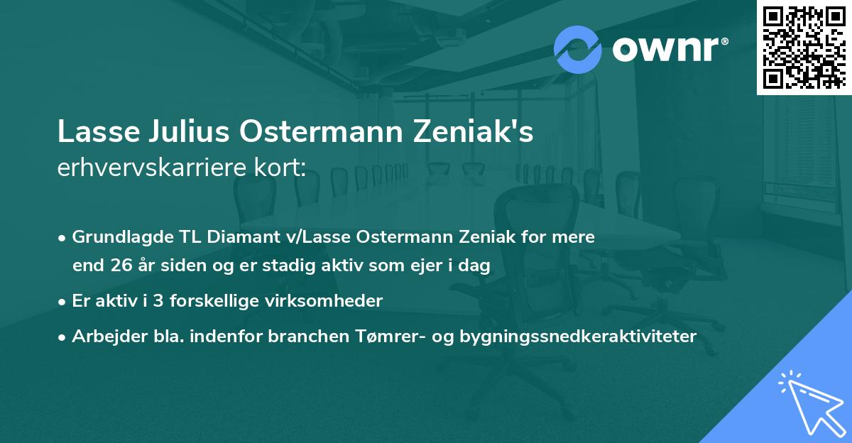 Lasse Julius Ostermann Zeniak's erhvervskarriere kort