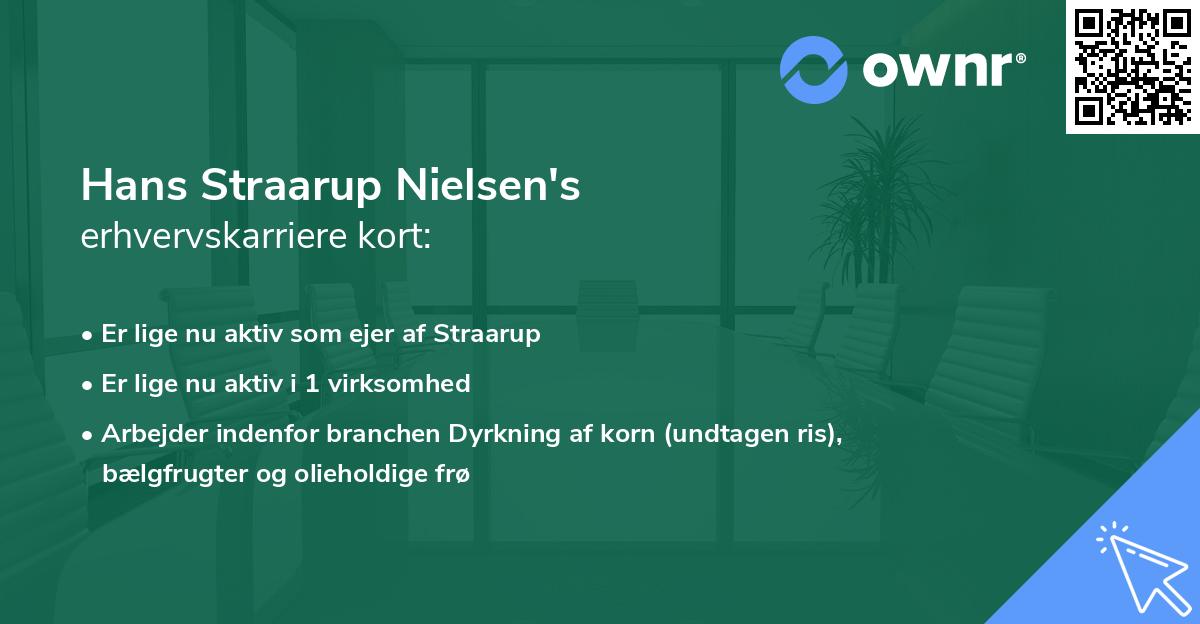 Hans Straarup Nielsen's erhvervskarriere kort