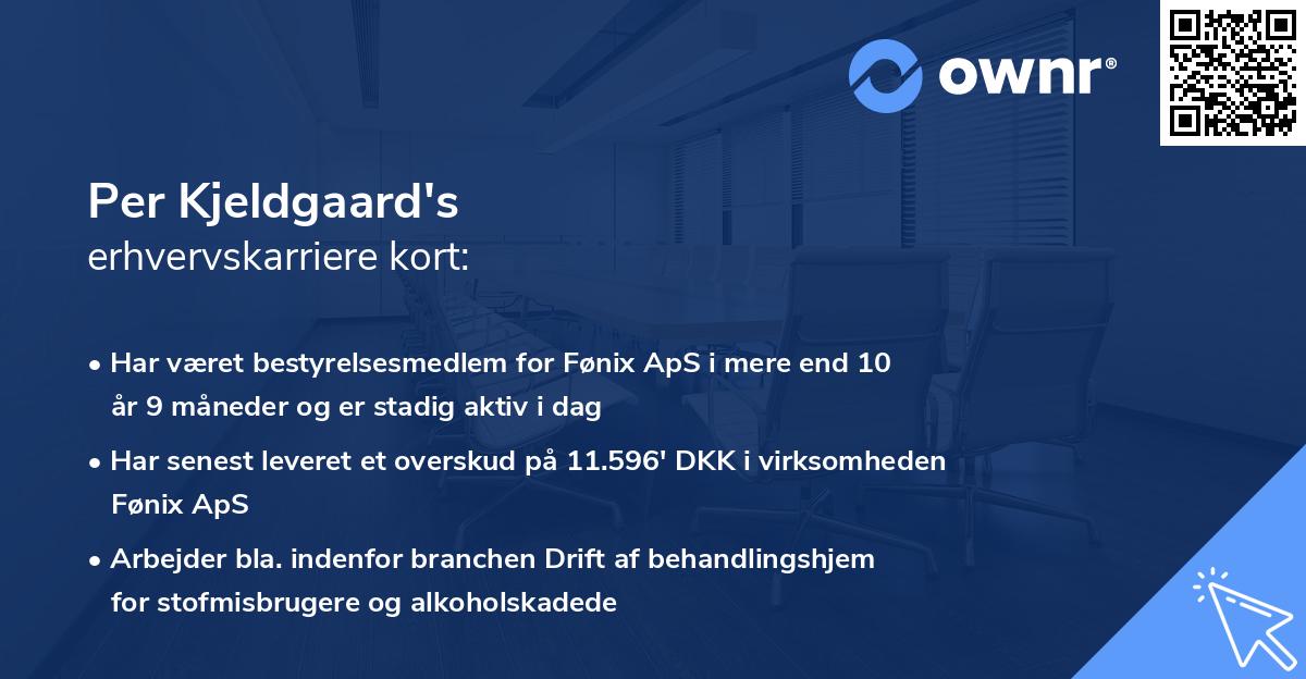 Per Kjeldgaard's erhvervskarriere kort