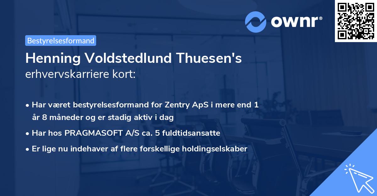 Henning Voldstedlund Thuesen's erhvervskarriere kort