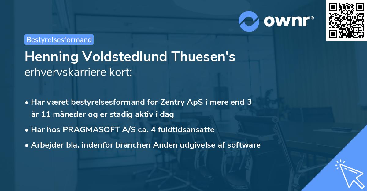 Henning Voldstedlund Thuesen's erhvervskarriere kort