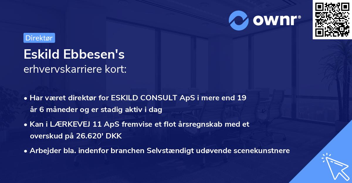 Eskild Ebbesen's erhvervskarriere kort